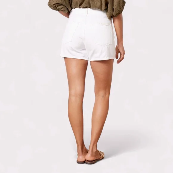 AGOLDE Parker Long Short Sz 29 White Denim Clean HemEuro Summer Aesthetic